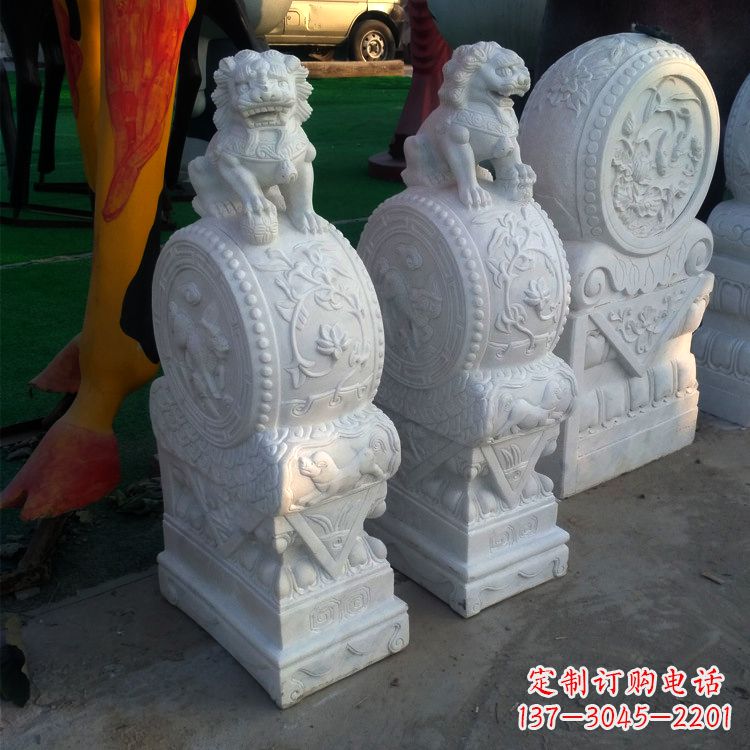 达州仿古门墩石雕塑