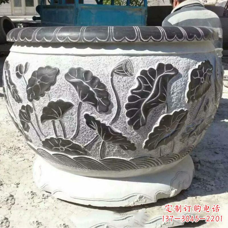 达州青石古水缸雕塑