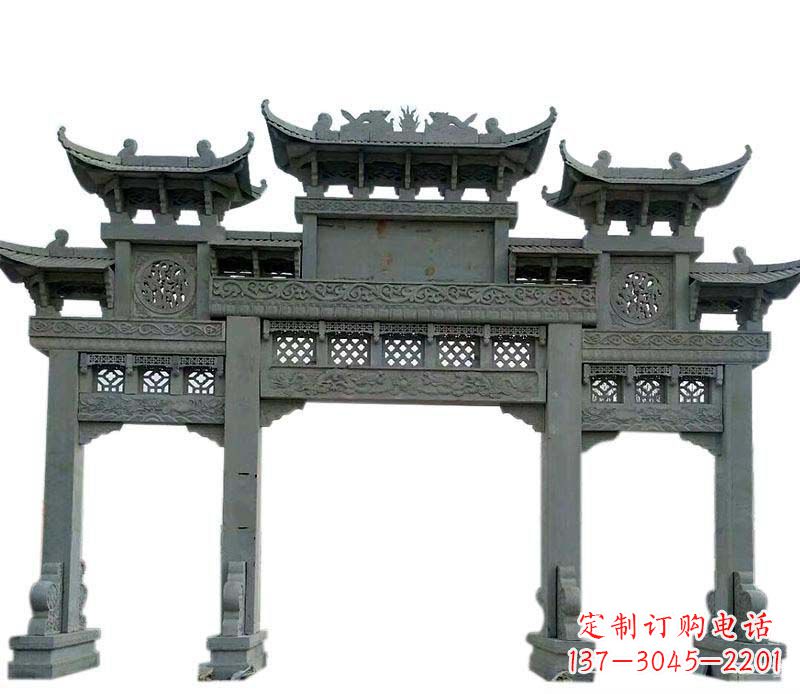 达州精美的仿古大理石牌坊雕塑