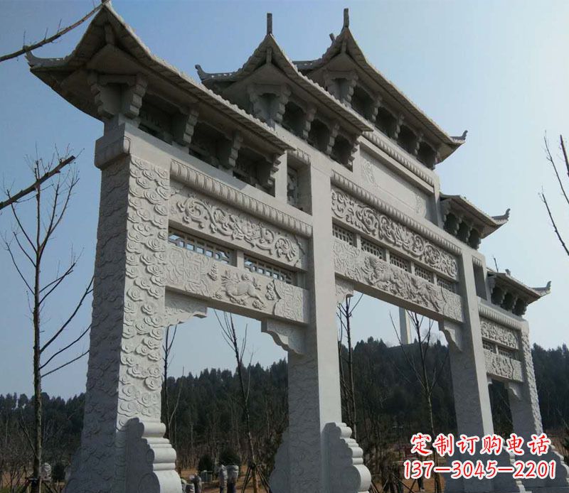 达州仿古牌坊石雕定制