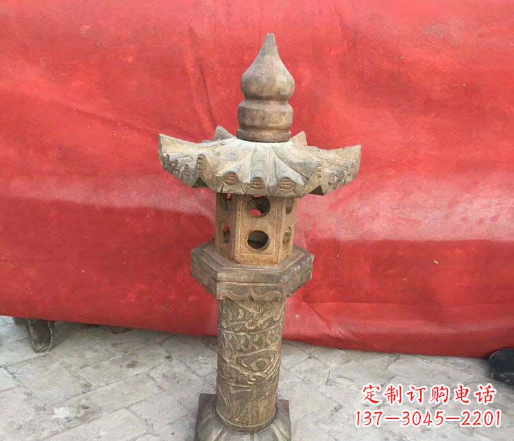 达州仿古石灯公园石雕 (2)