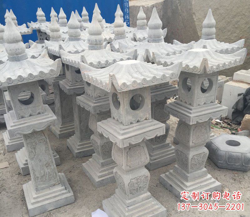 达州仿古石灯园林景观石雕