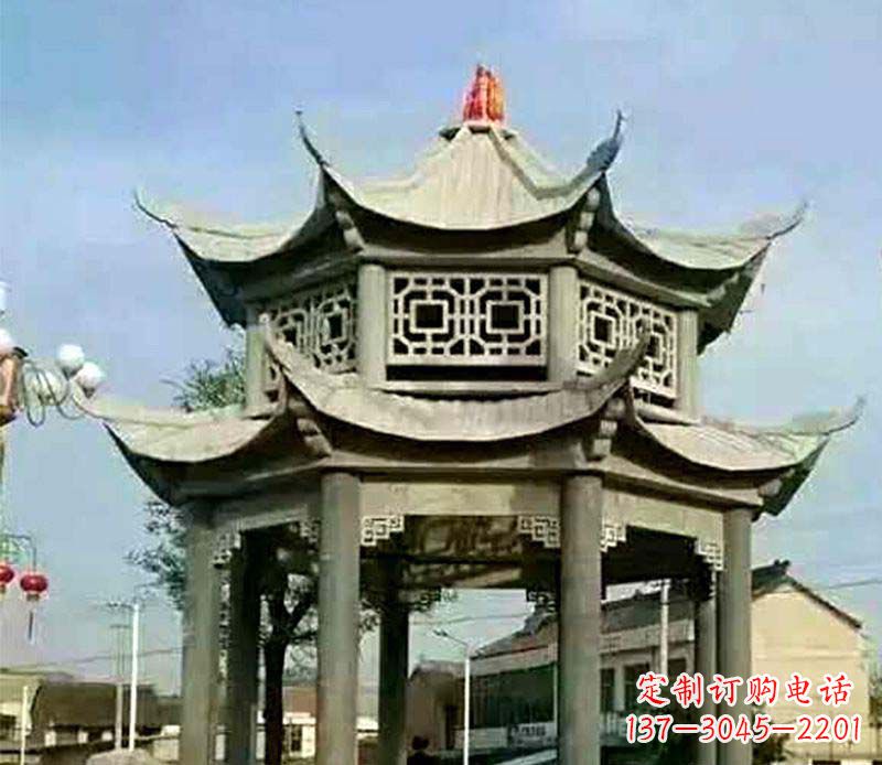 达州精美仿古石凉亭雕塑