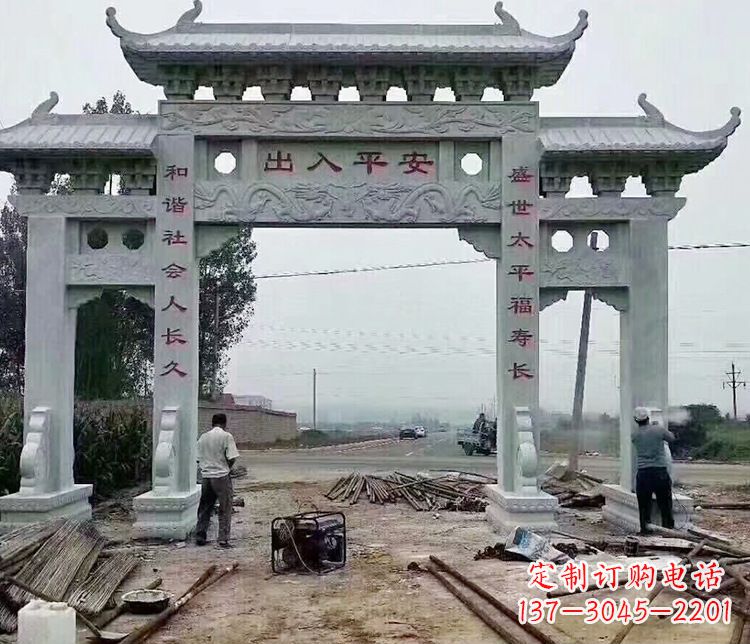 达州仿古石牌坊石雕