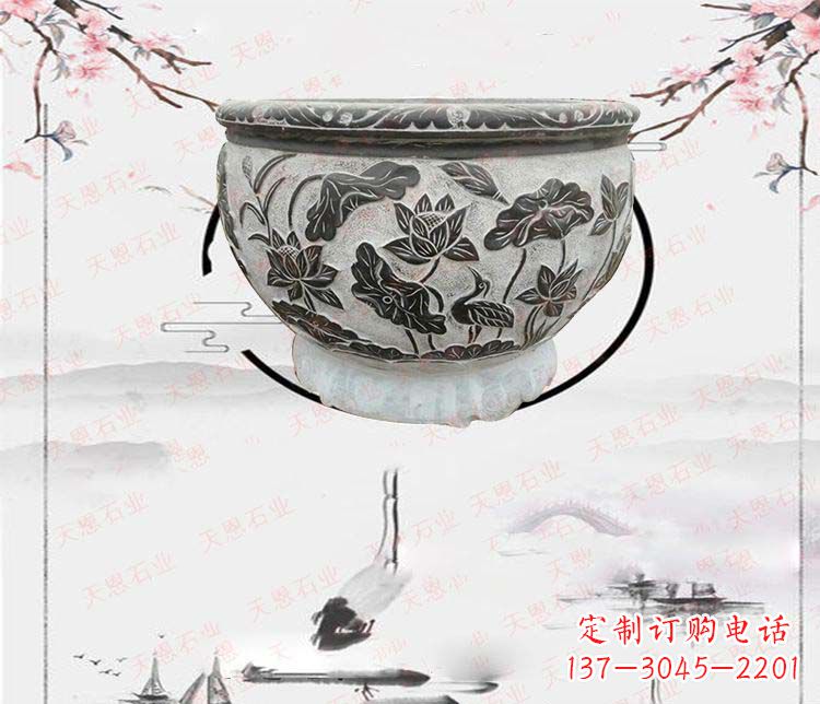 达州仿古石水缸石浮雕石雕,欧式古典设计