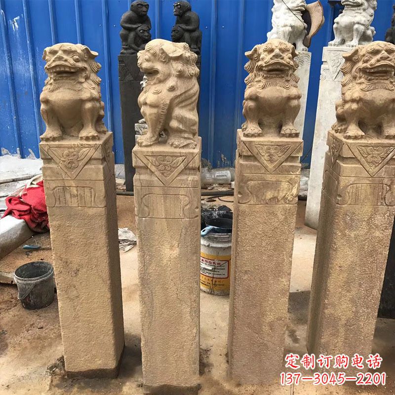 达州仿古拴马桩石雕塑——傅雕你的精美时光