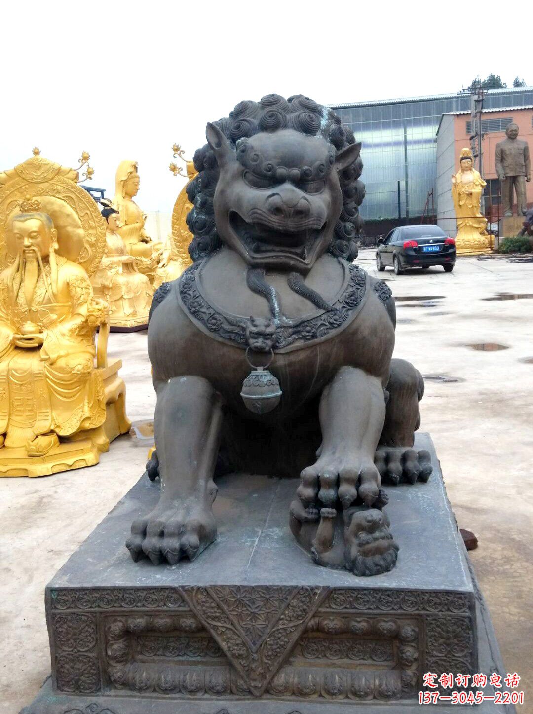 达州精美仿古铜狮子雕塑