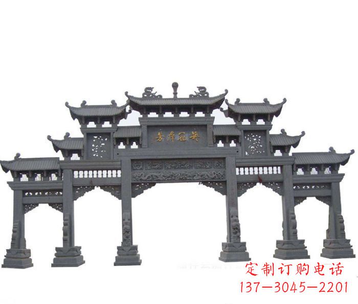 达州产品名称仿古牌坊石雕