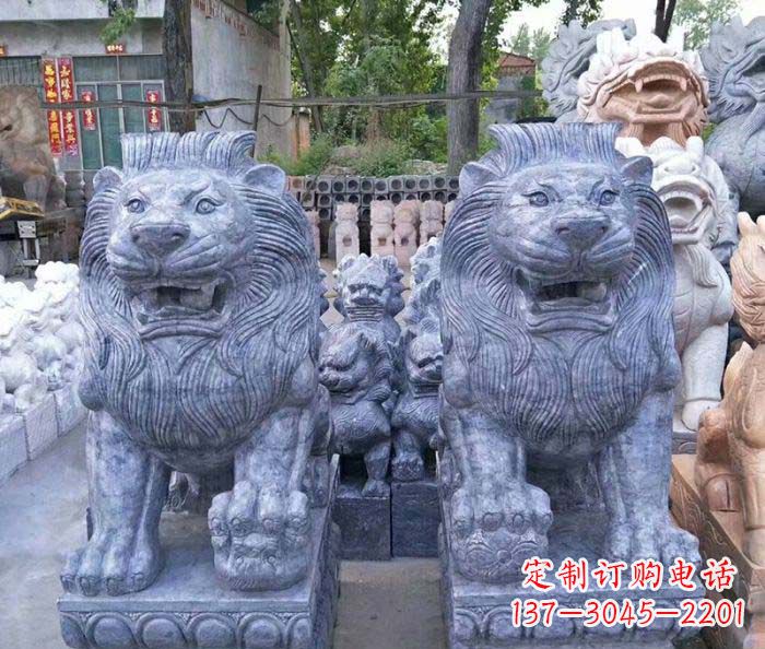 达州仿古欧式石雕狮子