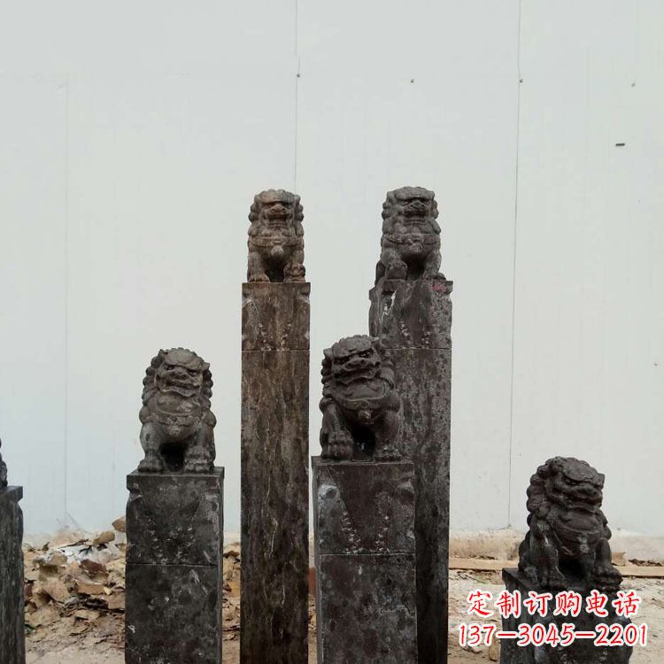 达州复古风格拴马桩雕塑