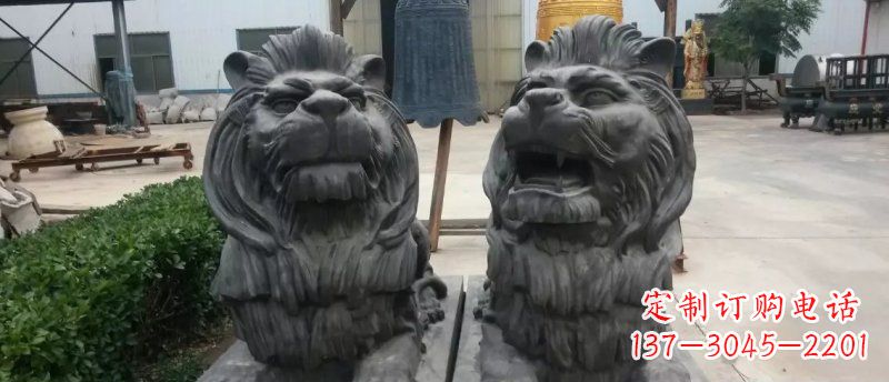 达州玻璃钢狮子雕塑