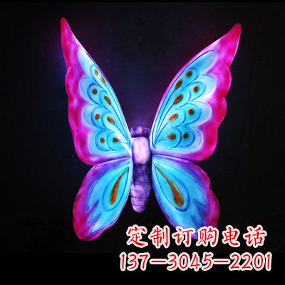 达州完美粉色蝴蝶雕塑