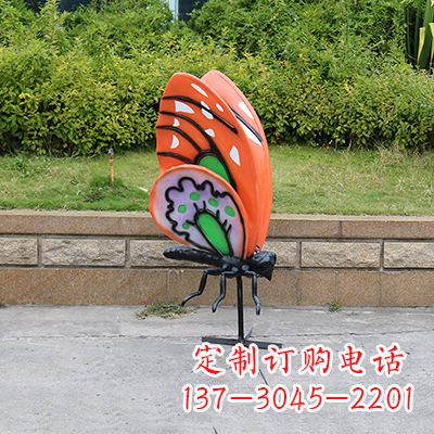 达州高端红色蝴蝶雕塑
