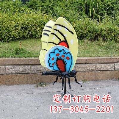 达州大号黄色蝴蝶雕塑