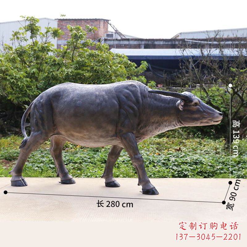 达州仿真水牛动物雕塑