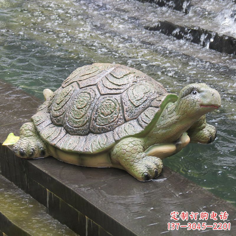 达州仿真乌龟-园林水景动物雕塑摆件
