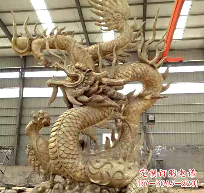 达州精美铜龙雕塑