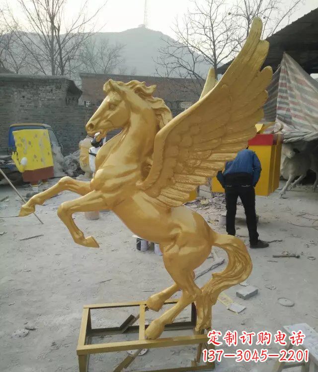达州飞马动物铜雕,精美细腻