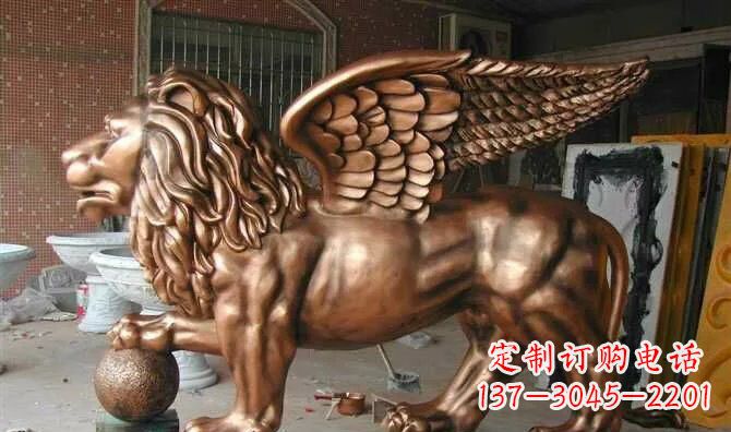 达州飞狮玻璃钢动物雕塑