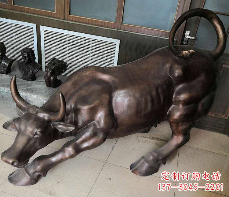 达州风水办公牛铜雕塑