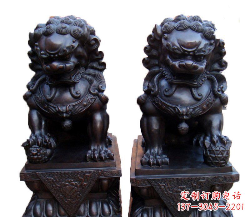 达州纯铜故宫狮子摆件雕塑