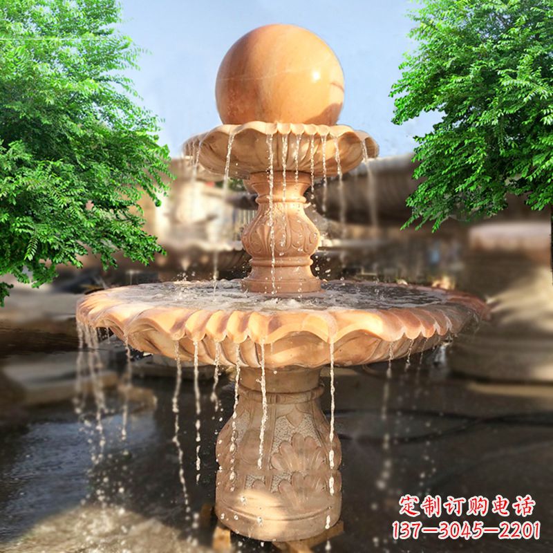 达州精致别致的风水球雕塑