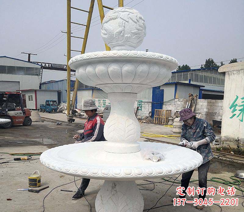 达州风水球喷泉石雕塑