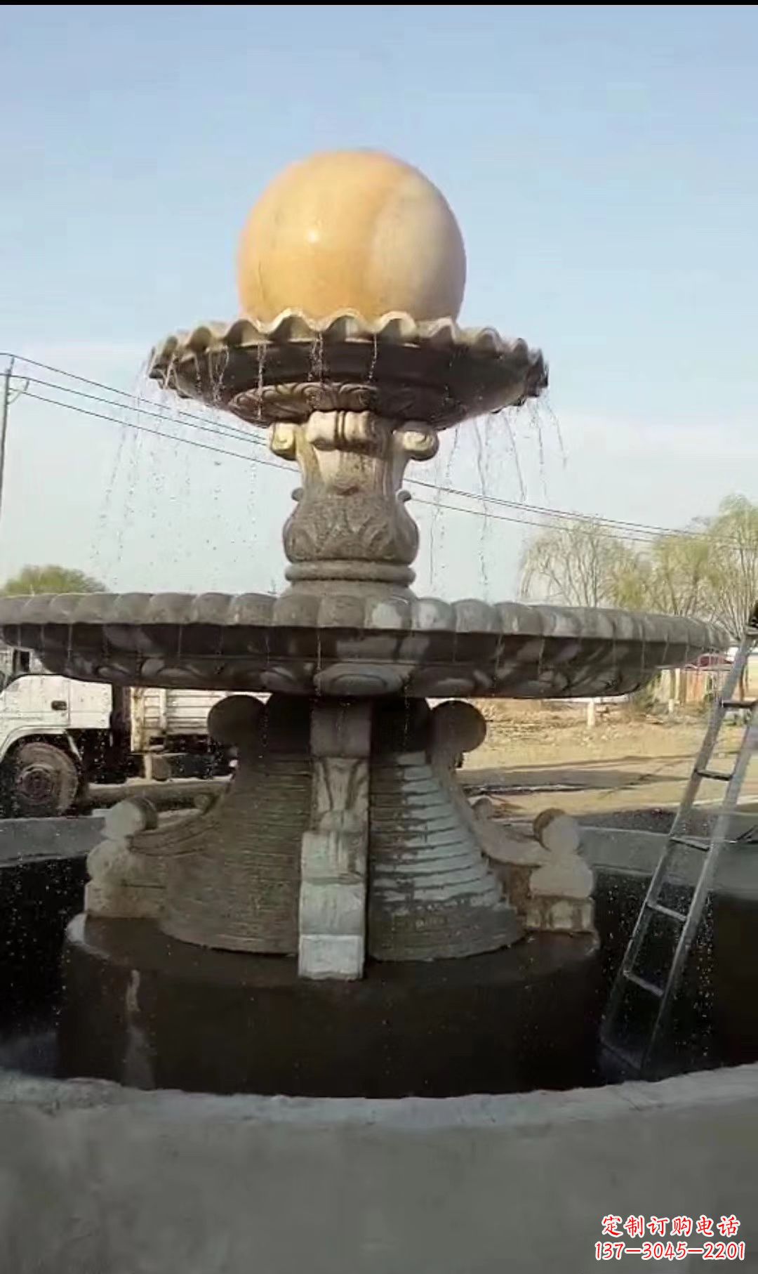 达州风水球喷泉石雕景观雕塑