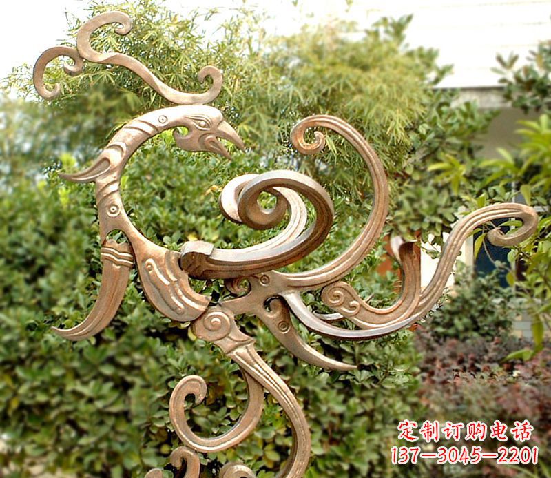 达州精美精致的凤凰铜雕