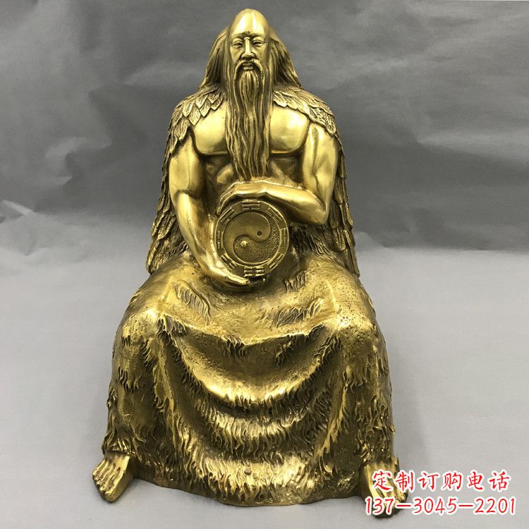 达州伏羲铜雕塑-中华民族上古神话人物雕像