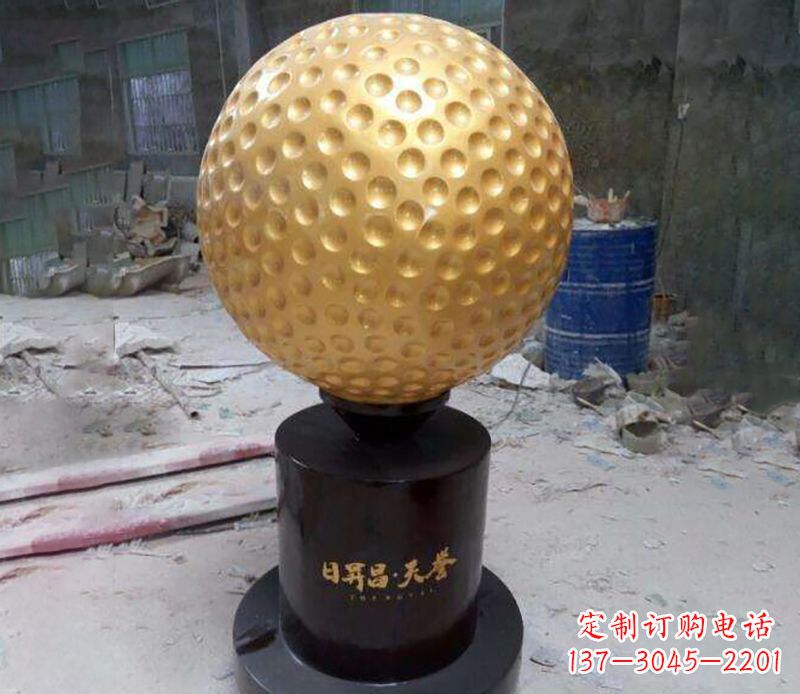 达州精致高尔夫球铜雕