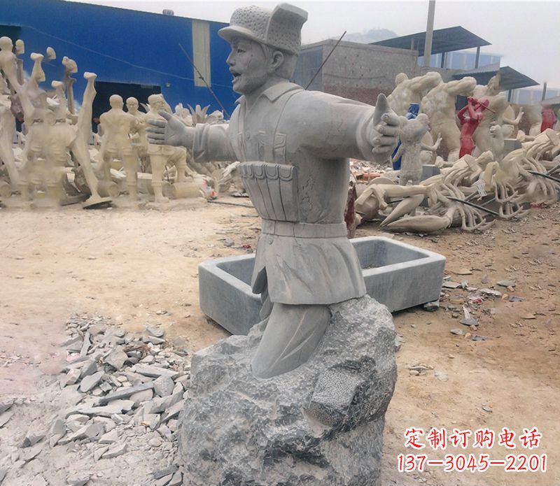 达州中领雕塑荣誉历史革命先驱黄继光石雕