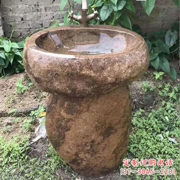 达州精美手雕石花盆,传承古典品位