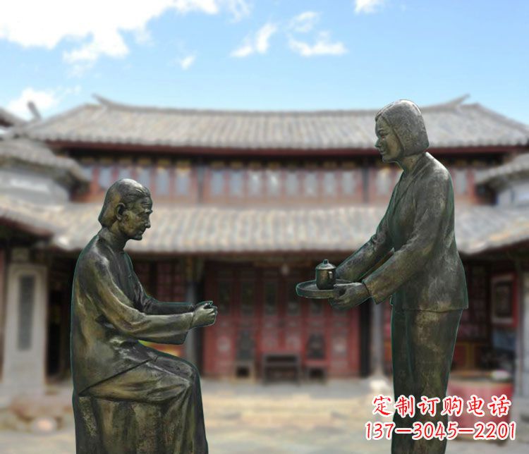 达州女儿情怀铜雕