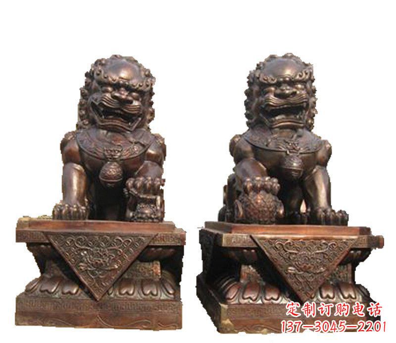 达州公司汇丰狮子铜雕塑摆件 (2)