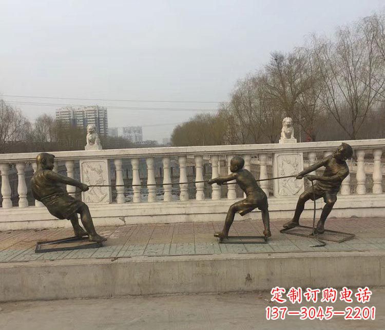 达州中领雕塑 | 铜雕像,营造欢乐的童年回忆