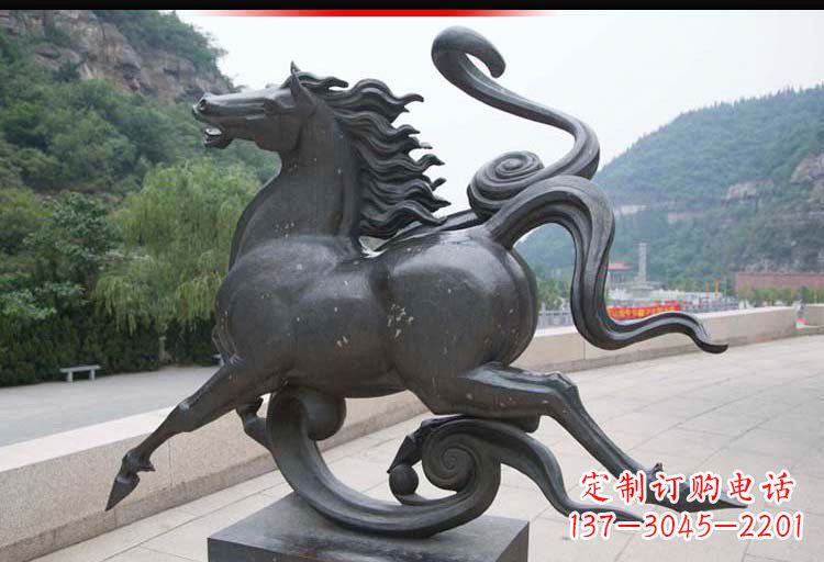 达州公园奔马铜雕 (2)
