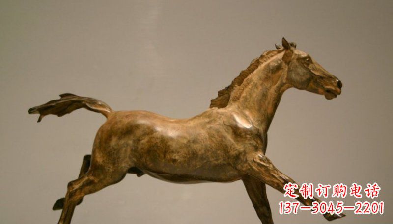 达州铜雕动物奔跑马