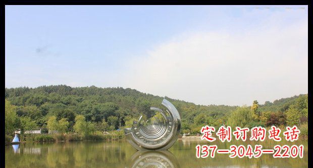 达州不锈钢圆环景观雕塑