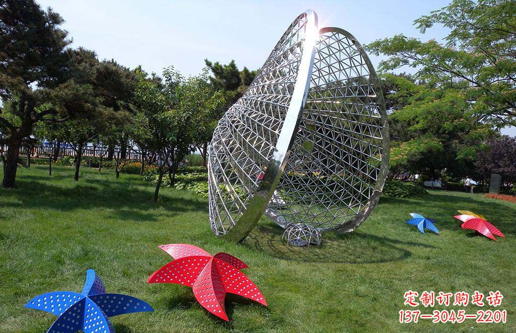 达州精美不锈钢贝壳海星景观雕塑