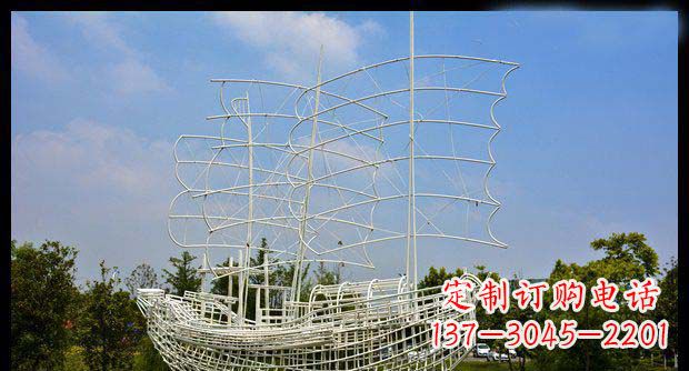 达州唯美不锈钢帆船雕塑