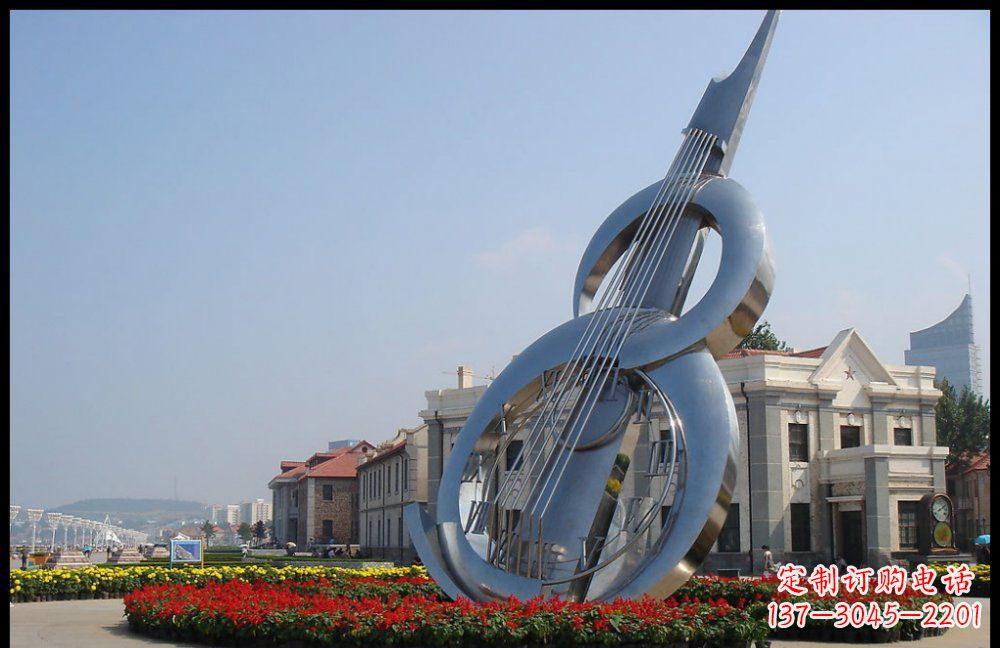 达州YFZD-001不锈钢抽象大提琴雕塑