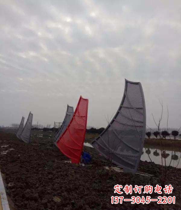 达州不锈钢抽象帆船雕塑