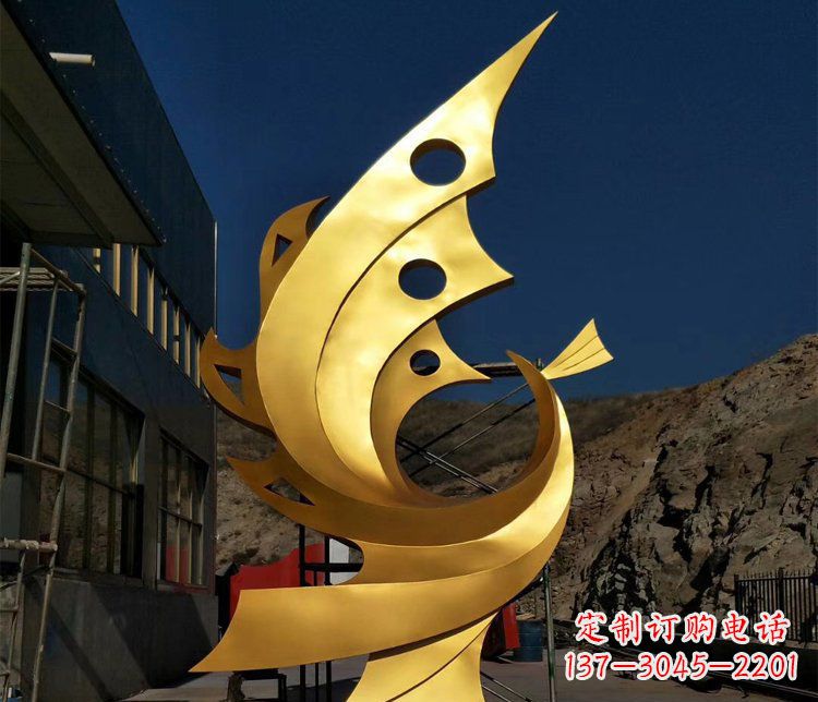 达州精美不锈钢抽象凤凰景观雕塑