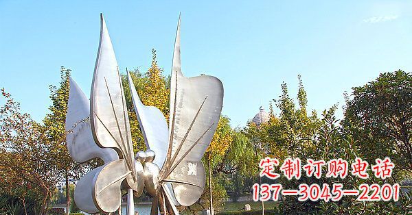 达州英伦风格精致不锈钢抽象蝴蝶雕塑