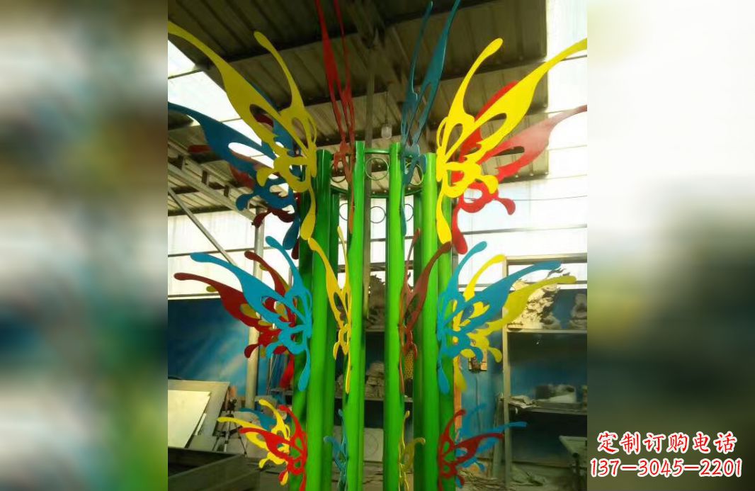 达州精致的不锈钢抽象蝴蝶景观雕塑