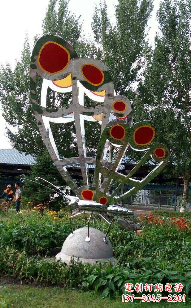 达州现代艺术不锈钢蝴蝶雕塑