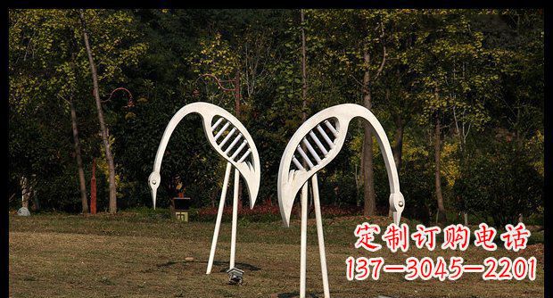达州精美不锈钢仙鹤雕塑
