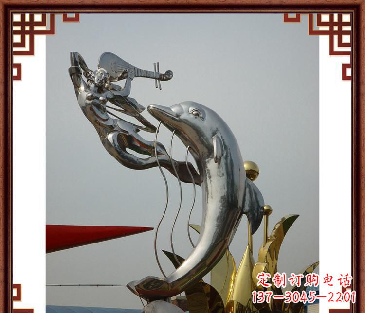 达州活力满满的海豚雕塑