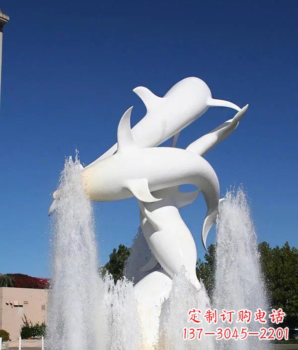 达州完美纪念,精致的不锈钢海豚雕塑